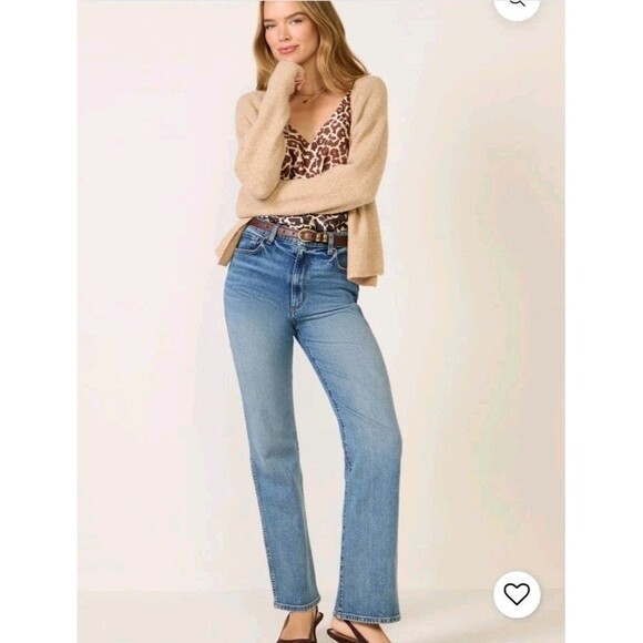 Evereve Denim - Evereve KUT from the Kloth Melissa High Rise Straight Leg Jeans Sz 6 Light Wash